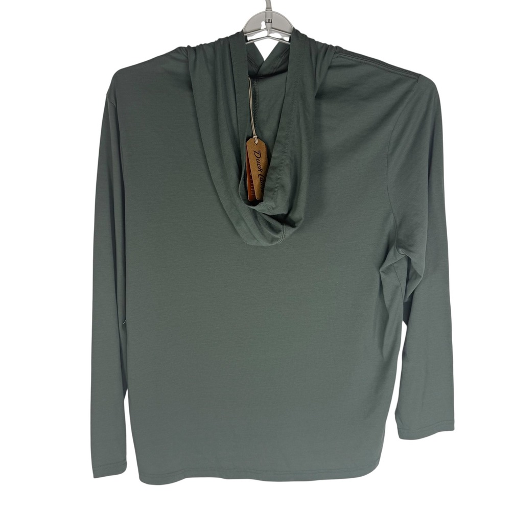 Duck Camp Mens Essential Drirelease Hoodie Thyme Green XL EH2400 New - Picture 4 of 12